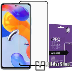 XPRO Xiaomi Redmi Note 11 Pro 4G (Global version), Redmi Note 11 Pro 5G (Global version), Note 11E Pro, Xpro Nano Glass flexibilis üvegfólia, 9H, Full cover, Fekete