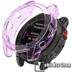  GARMIN fenix 7X, 7X Solar Edition, 7X Sapphire Solar Edition, Okosóra szilikontok, Áttetsző Lila