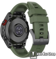  Okosóra szíj - SÖTÉTZÖLD - szilikon, 22mm széles, QUICKFIT - Garmin Fenix 7 / 6 / 6 Pro / 6 Sapphire / Instinct / 5 / 5 Plus / 5 Plus Sapphire / Forerunner 935 / 745 / 945 / Quatix 3