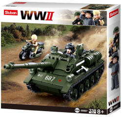 Sluban Army építőkészlet WWII M38-B0687 szovjet SU-85 páncélvadász 335 db (M38-B0687)