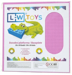 L-W Toys LW Toys tábla / alap 50x50 rózsaszín (LEGO kompatibilis) (LW2023)