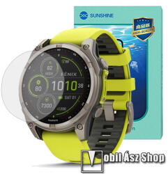 SUNSHINE Garmin fenix® 8 47mm AMOLED, 8 47mm Solar, SUNSHINE Hydrogel TPU okosóra képernyővédő fólia, Ultra Clear, ÖNREGENERÁLÓ! , 1db (SUNS305491)