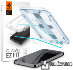 Spigen EZ FIT előlap védő karcálló edzett üveg - ÁTLÁTSZÓ - 2db, 0.2mm, 9H, tokbarát, segédkeret - SAMSUNG Galaxy S24 5G (SM-S921) - AGL07440 (AGL07440)