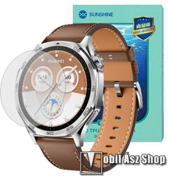 SUNSHINE HUAWEI Watch GT 5 46mm, SUNSHINE Hydrogel TPU okosóra képernyővédő fólia, Ultra Clear, ÖNREGENERÁLÓ! , 1db (SUNS305460)