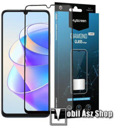 MyScreen DIAMOND GLASS LITE EDGE előlap védő karcálló edzett üveg - FEKETE - 9H, 0.33 mm, A teljes felületén tapad, a teljes kijelzőt védi - HUAWEI Honor X7a (RKY-LX1/LX2) (MD6761 DGLFG)
