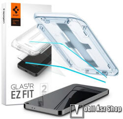 Spigen EZ FIT előlap védő karcálló edzett üveg - ÁTLÁTSZÓ - 2db, 0.2mm, 9H, tokbarát, segédkeret - SAMSUNG Galaxy S24 Plus 5G (SM-S926) - AGL07432 (AGL07432)