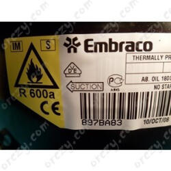 Whirlpool / Indesit 1EMT26CLP / EMY26CLC / HVY 57 AA R600 Kompresszor WHIRLPOOL hűtőgép