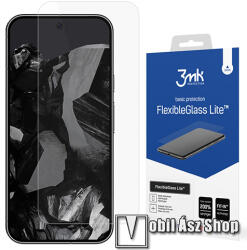 3mk Protection Google Pixel 9 Pro XL, 3MK FLEXIBLE GLASS LITE előlap védő rugalmas edzett üveg, 1db, Ultravékony, 0.16mm, 6H, 2.5D, A kijelző sík részét védi, Átlátszó