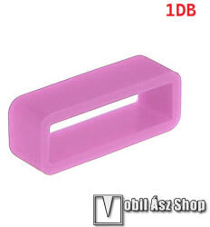 Okosóra szíj bújtató - 1db, szilikon, 22mm széles szíjakhoz, nem mérgező, mosható, A feltüntetett méret a bujtató belső szélességét jelöli! - RÓZSASZÍN - mobilasz - 499 Ft