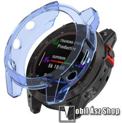 GARMIN fenix 7X, 7X Solar Edition, 7X Sapphire Solar Edition, Okosóra szilikontok, Áttetsző Kék