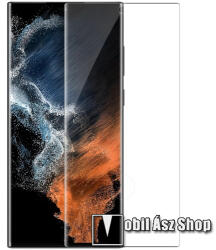 Nillkin AMAZING 3D CP+ MAX előlap védő karcálló edzett üveg - FEKETE - 9H, 0, 3mm, ujjlenyomatolvasó támogatás - A TELJES KIJELZŐT VÉDI! - SAMSUNG Galaxy S22 Ultra 5G (SM-S908)