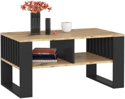 AKORD AKORD Rockford Artisan Tölgy Dohányzóasztal Fekete Lábakkal (AKO-SPKPROCKFARTCZAR)
