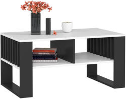 AKORD Rockford Modern Dohányzóasztal Laminált Fehér-Fekete (AKO-SPKPROCKFBIACZAR)