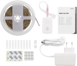 DELTACO SMART HOME SH-LS4M WiFi 2, 4GHz, 4 méter, RGB, 2700-6500K, fehér LED-szalag (SH-LS4M) - digital24
