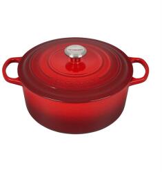 Le Creuset - Oală rotundă din fontă cu capac 28cm/6, 7l roșie