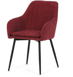 Artium Elegáns Étkezőszék, piros szövet, fekete fém (DCL-221_RED2)