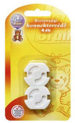 Baby Bruin 4 db Baby Bruin Biztonsági konnektorvédő, konnektorzár - a konnektor tovább használható