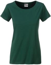Daiber Tricou clasic de damă din bumbac organic 8007 - Închisă verde | L (8007-1754723)