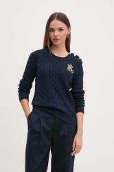 Ralph Lauren pamut pulóver sötétkék - sötétkék M