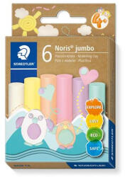 STAEDTLER Modellező gyurma készlet, STAEDTLER "Noris® jumbo 842", 6 különböző pasztell szín (842P C6 PE) - bestoffice