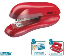 Rapid Tűzőgép, 24/6, 30 lap, RAPID "F16 Fashion", meggyvörös (23810503) - iroszer24