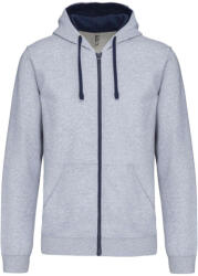 Kariban KA466 MEN'S CONTRAST HOODED FULL ZIP SWEATSHIRT (ka466oxg/nv-2xl) - polokozpont