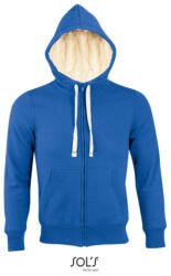 SOL'S Uniszex cipzáras kapucnis pulóver, sherpa béléssel, SOL'S SO00584, Royal Blue-L (so00584ro-l)