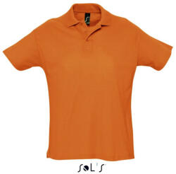 SOL'S Férfi SUMMER II rövid ujjú galléros piké pamut póló, SOL'S SO11342, Orange-XL (so11342or-xl)