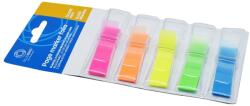 Bluering Jelölőcímke 12x45mm, 5x25lap, műanyag 5szín/bliszter, kemény tokos adagolóban Bluering® (JJ50346) - irodasziget