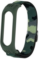 gigapack Pótszíj (egyedi méret, állítható, textil, terep minta) SÖTÉTZÖLD Xiaomi MI Band 3, Xiaomi MI Band 4, Xiaomi Mi Band 5, Xiaomi Mi Band 6 (GP-110034)