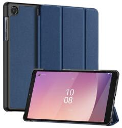 Dux Ducis DOMO tok álló, bőr hatású (aktív FLIP, oldalra nyíló, TRIFOLD, asztali tartó, textil minta) SÖTÉTKÉK Lenovo Tab M8 Gen4 (TB300F) WIFI, Tab M8 Gen4 (TB300X) LTE (GP-154702)