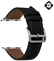 gigapack Pótszíj (egyedi méret, kicsi, valódi bőr) FEKETE Apple Watch Series 10 42mm, Watch Series 5 40mm, Watch Series 4 40mm (GP-163473)