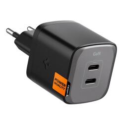 Spigen ARCSTATION PRO hálózati töltő 2 Type-C aljzat (45W, GaN, PD gyorstöltő 3.0) FEKETE (ACH05154) - bluedigital