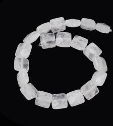 Fazettált Hegyikristály Lapos Kocka Ásványgyöngy 10x10x5mm