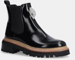 Kurt Geiger London bőr bokacsizma Belgravia Chelsea Boot fekete, női, platformos, 3491900309 - fekete Női 36