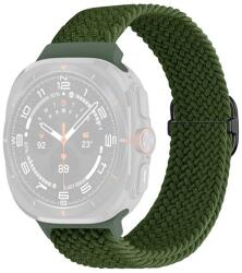gigapack Pótszíj (egyedi méret, textil, szőtt minta) SÖTÉTZÖLD Samsung Galaxy Watch Ultra eSIM 47mm (SM-L705) (GP-163533)