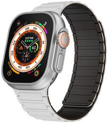 gigapack Pótszíj (egyedi méret, kicsi, szilikon, 3D, mágneses) FEHÉR/FEKETE Apple Watch Series 10 42mm, Watch Series 5 40mm, Watch Series 4 40mm (GP-163469)