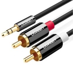 UGREEN Cablu audio Ugreen AV116 stereo 3.5 mm jack (T) la 2 x RCA (T) 1m negru (10749)