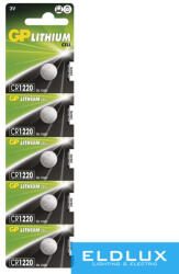 GP Batteries lítium gombelem CR1220 5db/bliszter (B1520) - dreamlighting