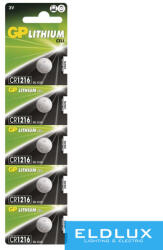 GP Batteries lítium gombelem CR1216 5db/bliszter (B1565)