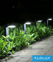 ELDLUX Solar kerti lámpa 5V 2w 200lm 6500k IP65 fekete 573x162x90mm (YH0802-F) - dreamlighting