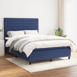 vidaXL Pat continental cu saltea, albastru, 140x200cm, material textil (3141863)