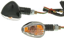 Vparts Index / irányjelző szett M10 menetes fekete, átlátszó, rövid verzió Vparts Elektronika Lámpa, fényszóró, index Index (tuning)