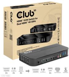 Club 3D HDMI KVM switch for dual HDMI 4K 60Hz (CSV-1382) - pcland