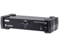 ATEN 2-Port USB 3.0 4K HDMI KVMP Switch with Audio Mixer Mode