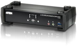 ATEN Switch Aten 2-Port USB 3.1 Gen 1 4K DisplayPort 1.2 KVMP Switch with Audio (KVM cables included) (CS1922-AT-G) - vexio
