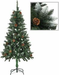 vidaXL Brad cu LED-uri/globuri/conuri 150 cm (3077847)