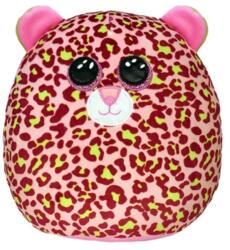 TY Squish-a-Boos párna alakú plüss figura LAINEY, 22 cm - rózsaszín leopárd