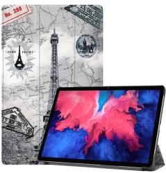 Gigapack Lenovo Tab P11 (TB-J606F) tok álló (aktív Flip, TRIFOLD asztali tartó funkció, Eiffel torony) szürke (GP-102457)