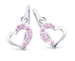 Cutie Jewellery Cercei delicați pentru copii din aur alb C2757-10-X-2 roz